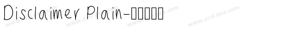 Disclaimer Plain字体转换